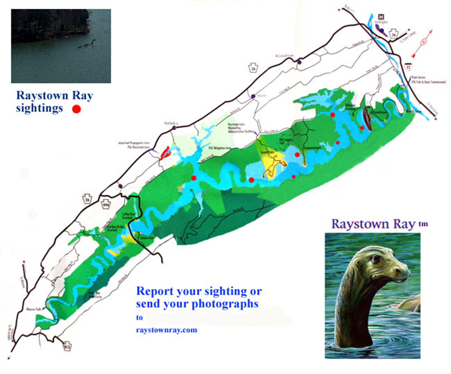 Raystown Ray Sighting MAP 2